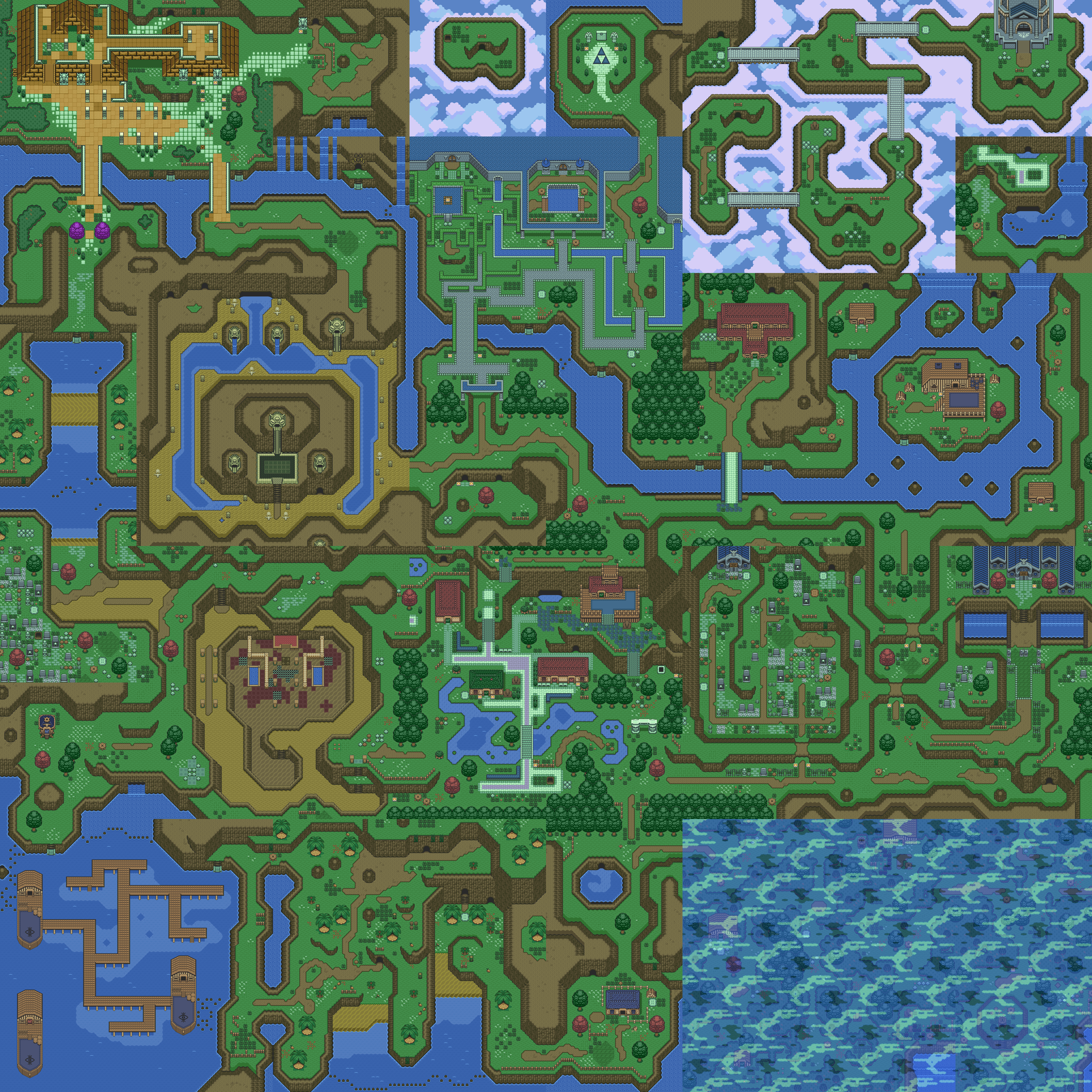 The Legend of Zelda: Parallel Worlds Maps - Overworld (Light World)